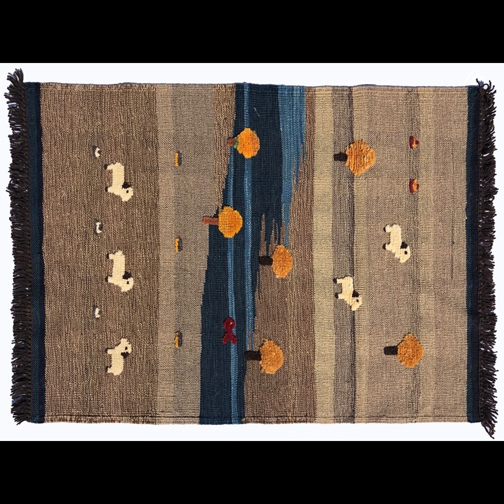 Handwoven Rug: River Side Turkish Kilim Rug (2`8`` x 3`7``)